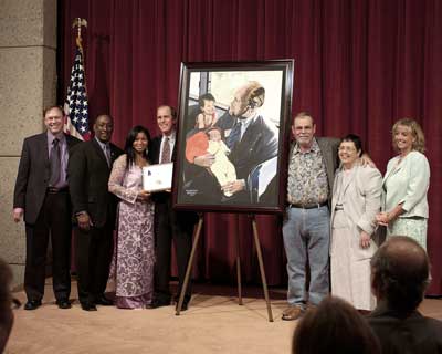 Welcome Home painting presented to the Ford Presidential Museum- click to enlarge