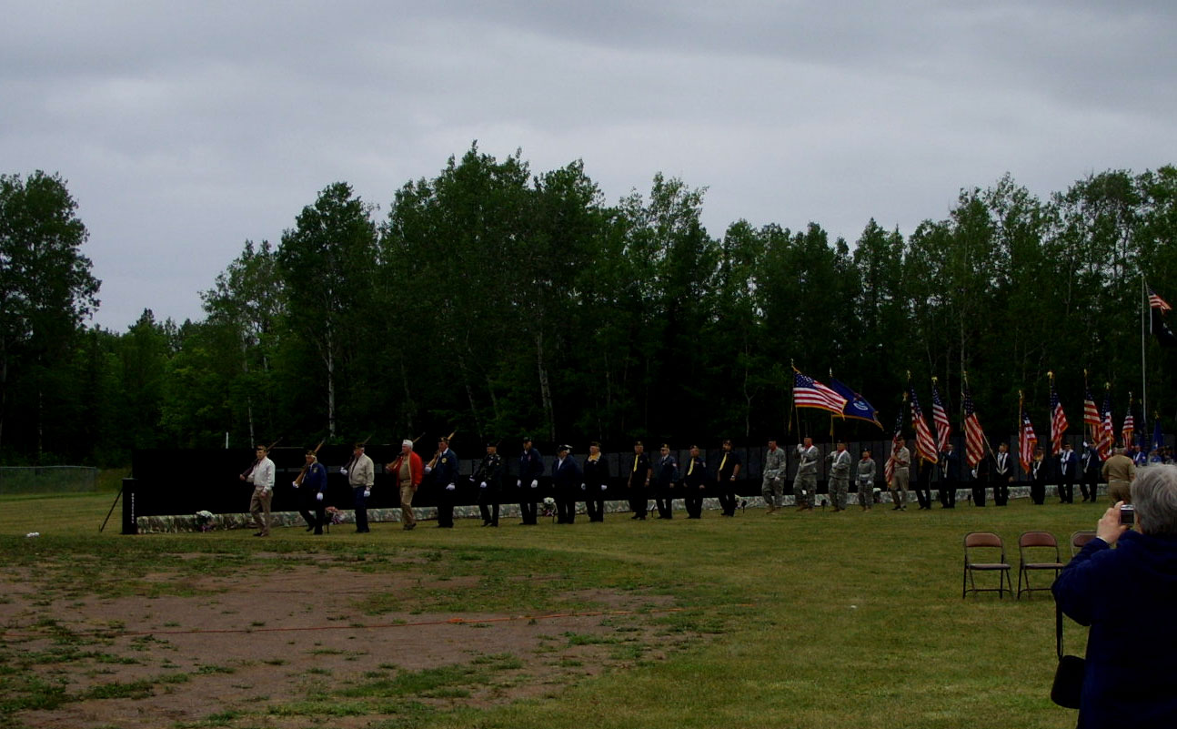 The one thing you cannot see
is the torrential rain throughout the entire ceremony. - click to enlarge